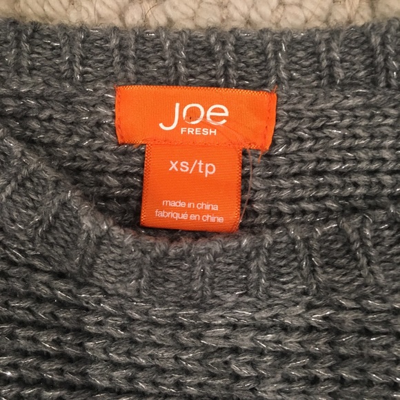 Joe Fresh Grey Cable Knit Sweater - Picture 2 of 3